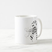 Mug Ruban d'impression Zebra avec papillon (Devant droit)