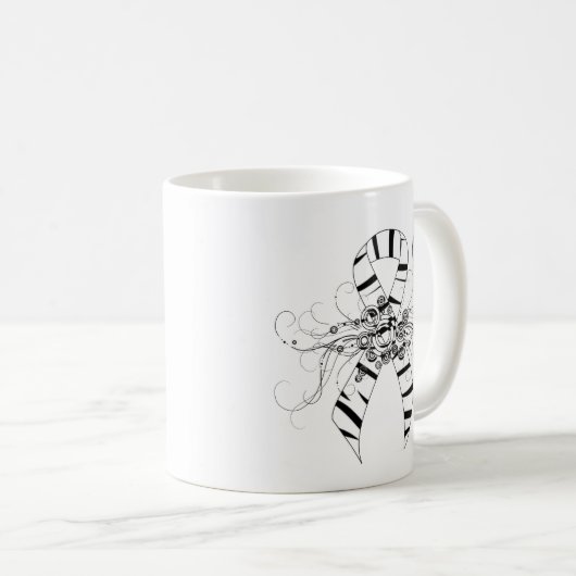 Mug Ruban d'impression Zebra avec papillon (Devant droit)