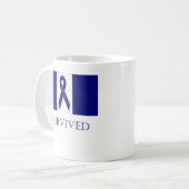 Mug Ruban d'indigo que j'ai survécu. DBI (Devant gauche)