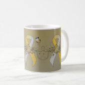Mug Ruban d'or et d'argent avec papillon (Devant droit)
