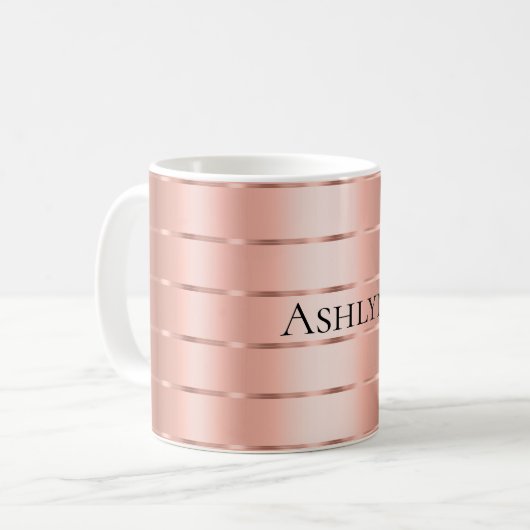 Mug Ruban doré rose (Devant gauche)