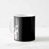 Mug Ruban du drapeau américain de sensibilisation au d (Devant gauche)