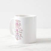 Mug Ruban Floral Boho rose violet (Devant gauche)