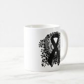 Mug Ruban noir avec ailes (Devant droit)