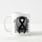 Mug Ruban noir avec ailes (Gauche)