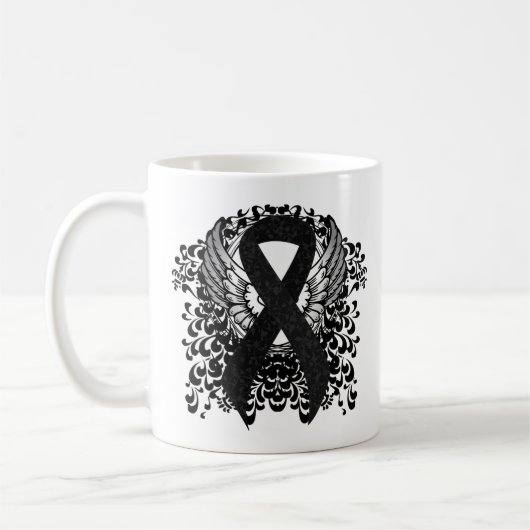 Mug Ruban noir avec ailes (Gauche)