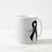 Mug Ruban noir avec papillon (Devant droit)