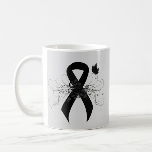 Mug Ruban noir avec papillon (Gauche)