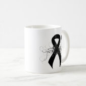 Mug Ruban noir avec papillon (Devant droit)