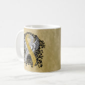 Mug Ruban or et argent avec ruban d'ailes (Devant gauche)