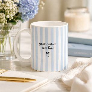 Mug Ruban personnalisé avec texte personnalisé rayures