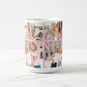Mug Ruban photo Collage de collection de pinceau rose (Centre)