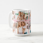Mug Ruban photo Collage de collection de pinceau rose (Devant gauche)