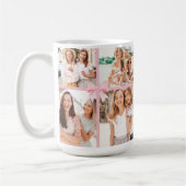 Mug Ruban photo Collage de collection de pinceau rose (Gauche)