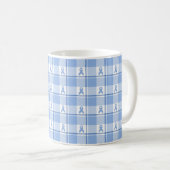 Mug Ruban plaid de sensibilisation au cancer de la pro (Devant droit)