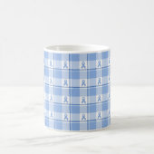 Mug Ruban plaid de sensibilisation au cancer de la pro (Centre)