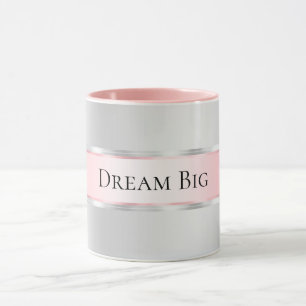 Mug Ruban rose brillant Silver