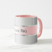 Mug Ruban rose brillant Silver (Devant droit)