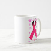 Mug Ruban rose - espoir, amour, et soin (Devant droit)