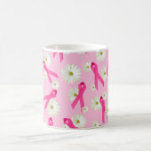Mug ruban rose et conception marguerite (Centre)