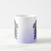 Mug Ruban rouge, blanc et bleu avec ailes (Centre)