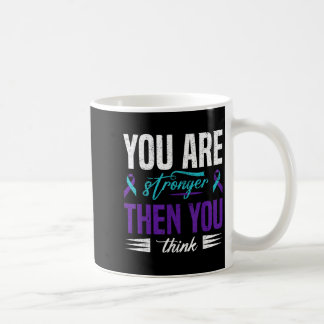 Mug Ruban sarcelle et violet de sensibilisation à la p