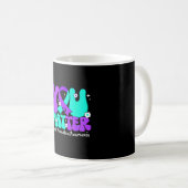 Mug Ruban sarcelle et violet de sensibilisation à la p (Devant droit)