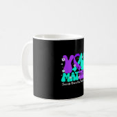 Mug Ruban sarcelle et violet de sensibilisation à la p (Devant gauche)