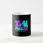 Mug Ruban sarcelle et violet de sensibilisation à la p (Centre)