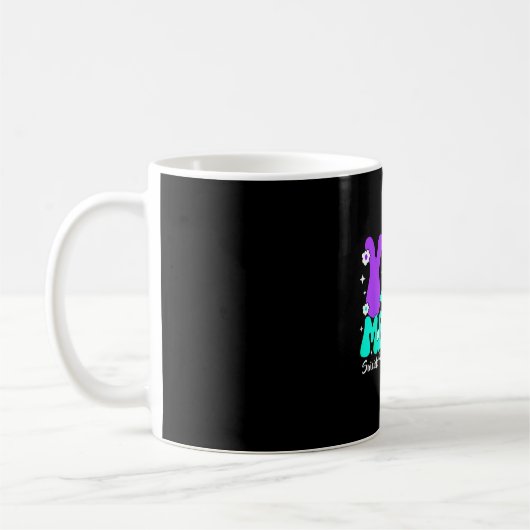 Mug Ruban sarcelle et violet de sensibilisation à la p (Gauche)