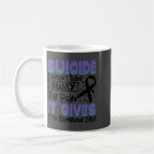 Mug Ruban sarcelle et violet de sensibilisation à la p (Gauche)