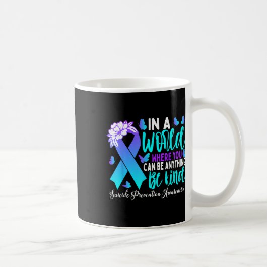 Mug Ruban sarcelle violet Soyez Gentil pour la prévent (Droite)