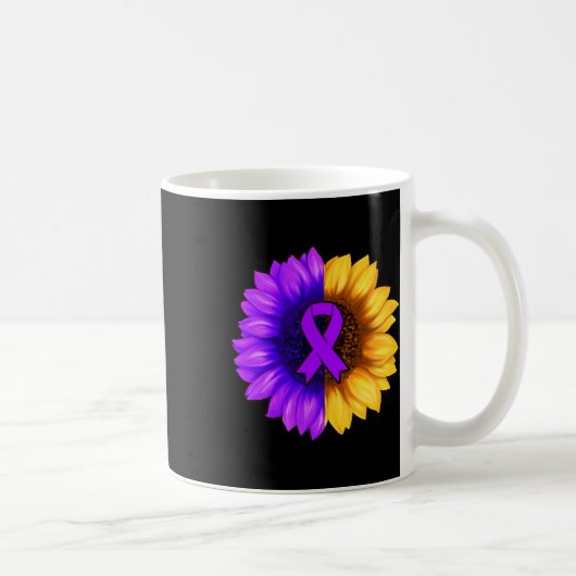 Mug Ruban Sensibilisation à la maladie d'Alzheimer Déd (Droite)