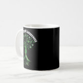 Mug Ruban Vert Espoir Arbre de la sensibilisation à la (Devant gauche)
