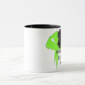 Mug Ruban vert Lymphome Design Chien (Centre)