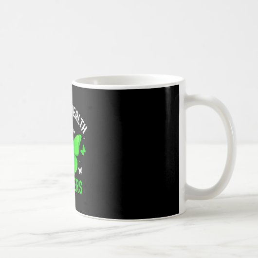 Mug Ruban vert papillon de sensibilisation à la santé (Droite)