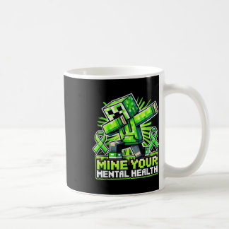 Mug Ruban vert pixelisé de sensibilisation à la santé 