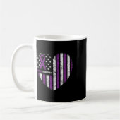 Mug Ruban Violet de Sensibilisation à la dépendance à (Gauche)