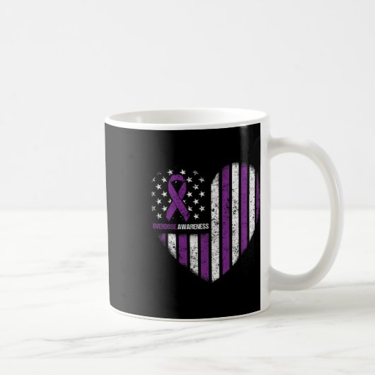 Mug Ruban Violet de Sensibilisation à la dépendance à (Droite)