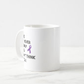 Mug Ruban Violet de Sensibilisation au Surdosage Pensé (Devant gauche)