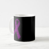 Mug Ruban Violet Espoir de Lutte de Sensibilisation à (Devant gauche)