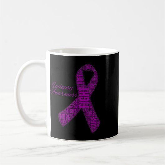 Mug Ruban Violet Espoir de Lutte de Sensibilisation à (Gauche)