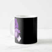 Mug Ruban violet Graphique de sensibilisation (Devant gauche)