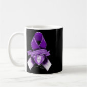 Mug Ruban violet Graphique de sensibilisation (Gauche)