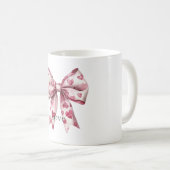 Mug Rubans à coeurs rouges Amour (Devant droit)