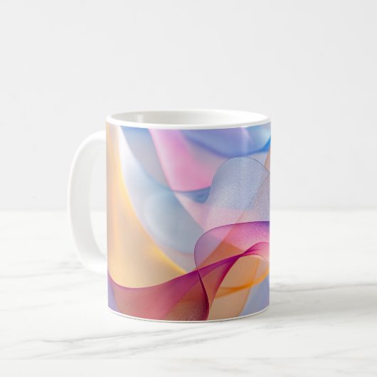 Mug Rubans colorés abstraits qui coulent (Devant gauche)