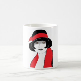 Mug rubans de rouge des années 1920