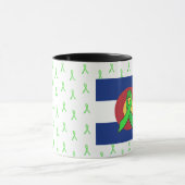 Mug Rubans de sensibilisation à la maladie de Lyme dan (Centre)