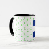 Mug Rubans de sensibilisation à la maladie de Lyme dan (Devant gauche)