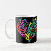 Mug Rubans de sensibilisation Soutien cardiaque (Gauche)